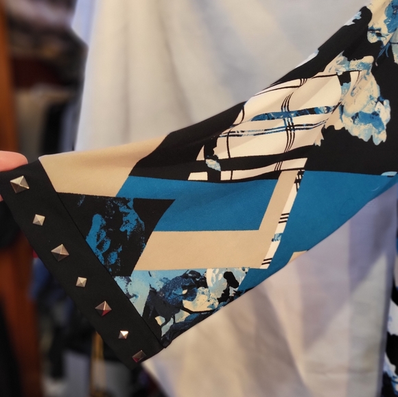 Retro look blue and black dress - Picture 5 of 5